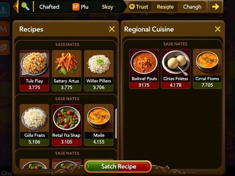 Dal Dhokli Dominator recipe selection screen